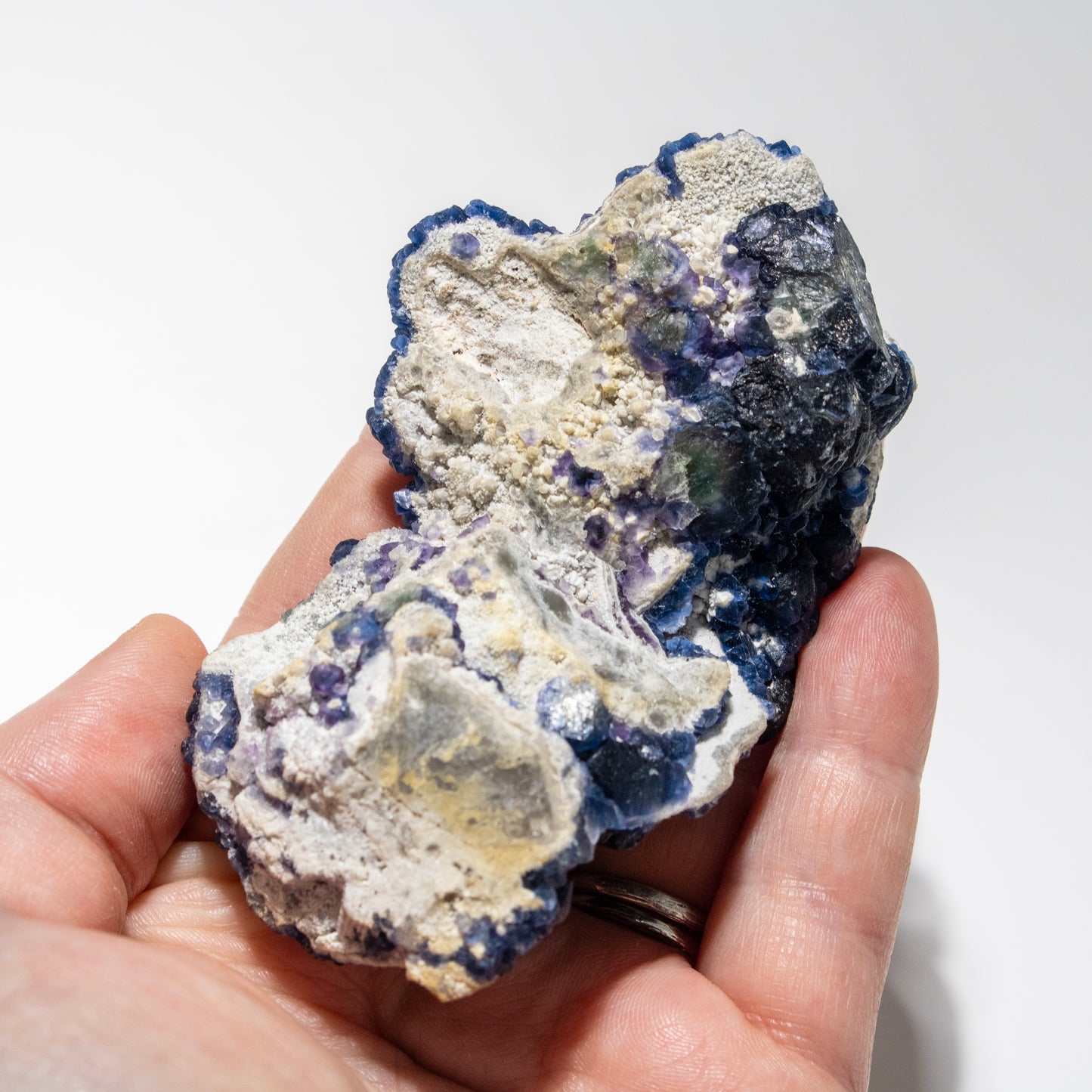 Blueberry Blue Fluorite Quartz – Huanggangliang Mine, Inner Mongolia