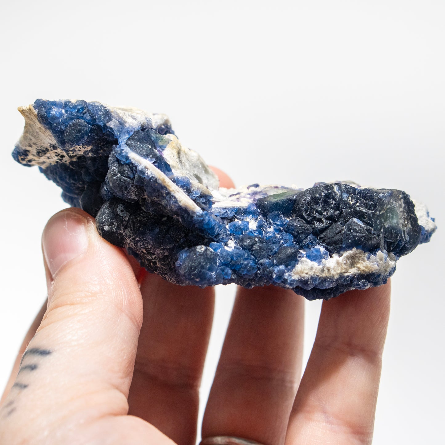 Blueberry Blue Fluorite Quartz – Huanggangliang Mine, Inner Mongolia