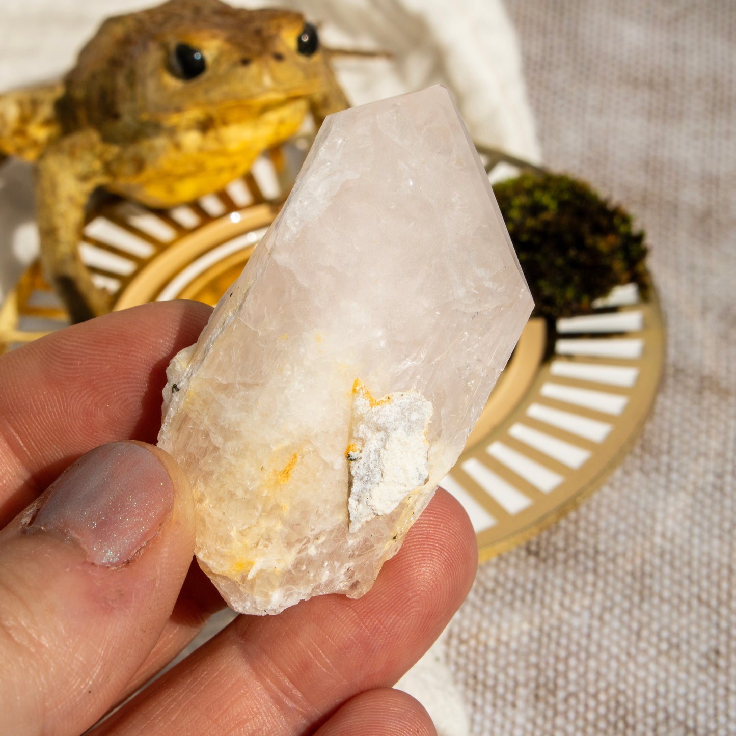 Raw Pink Danburite Crystal Point