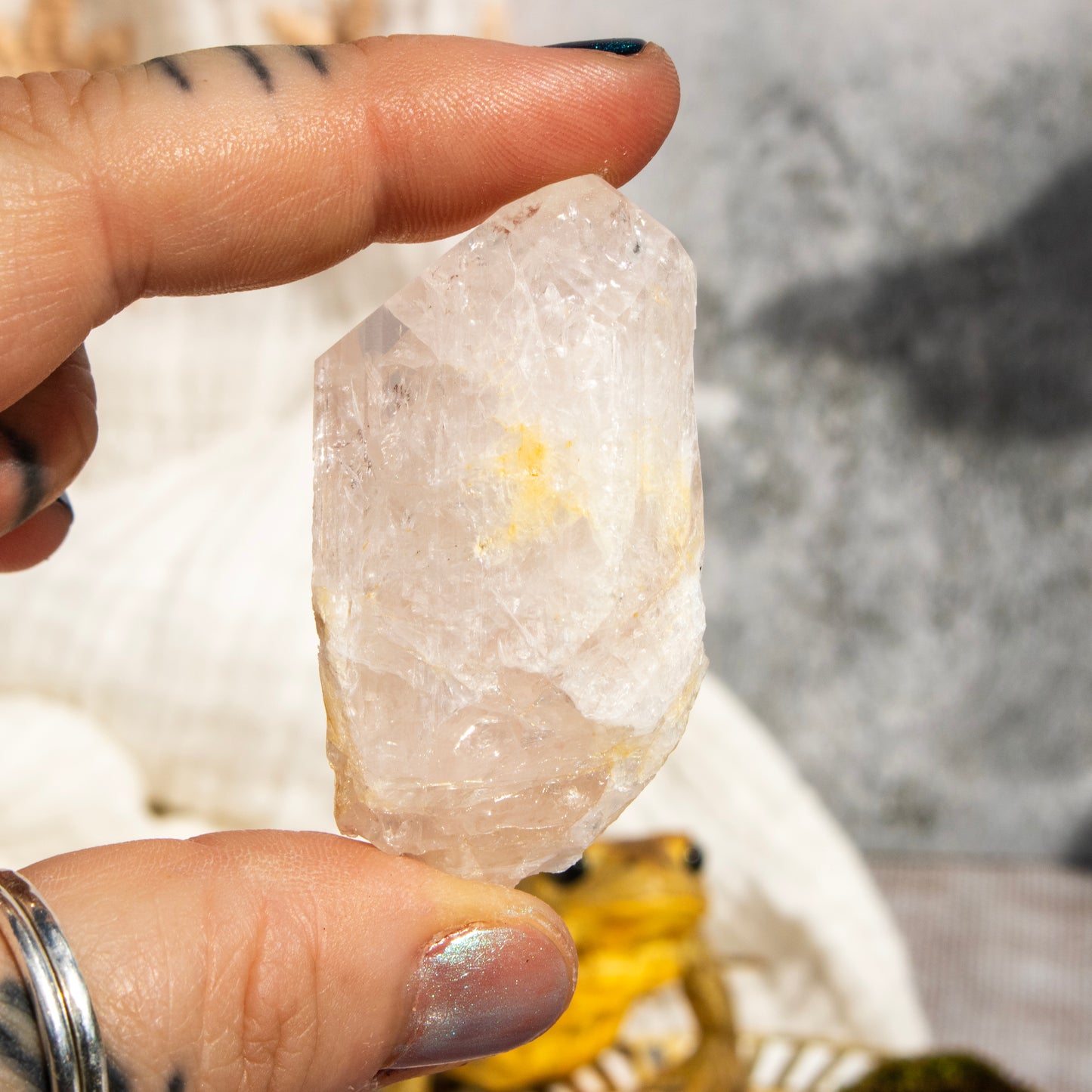 Raw Pink Danburite Crystal Point
