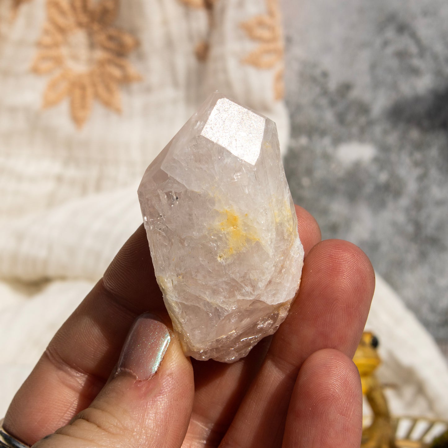 Raw Pink Danburite Crystal Point