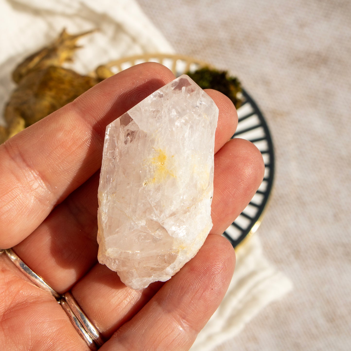 Raw Pink Danburite Crystal Point