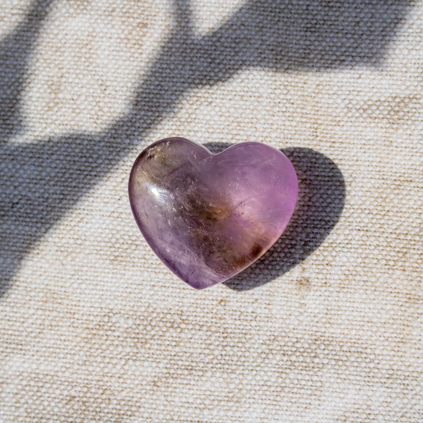 Ametrine Crystal Heart