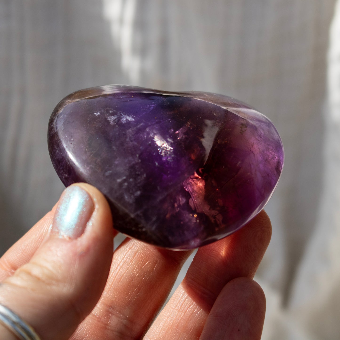 Ametrine Crystal Heart