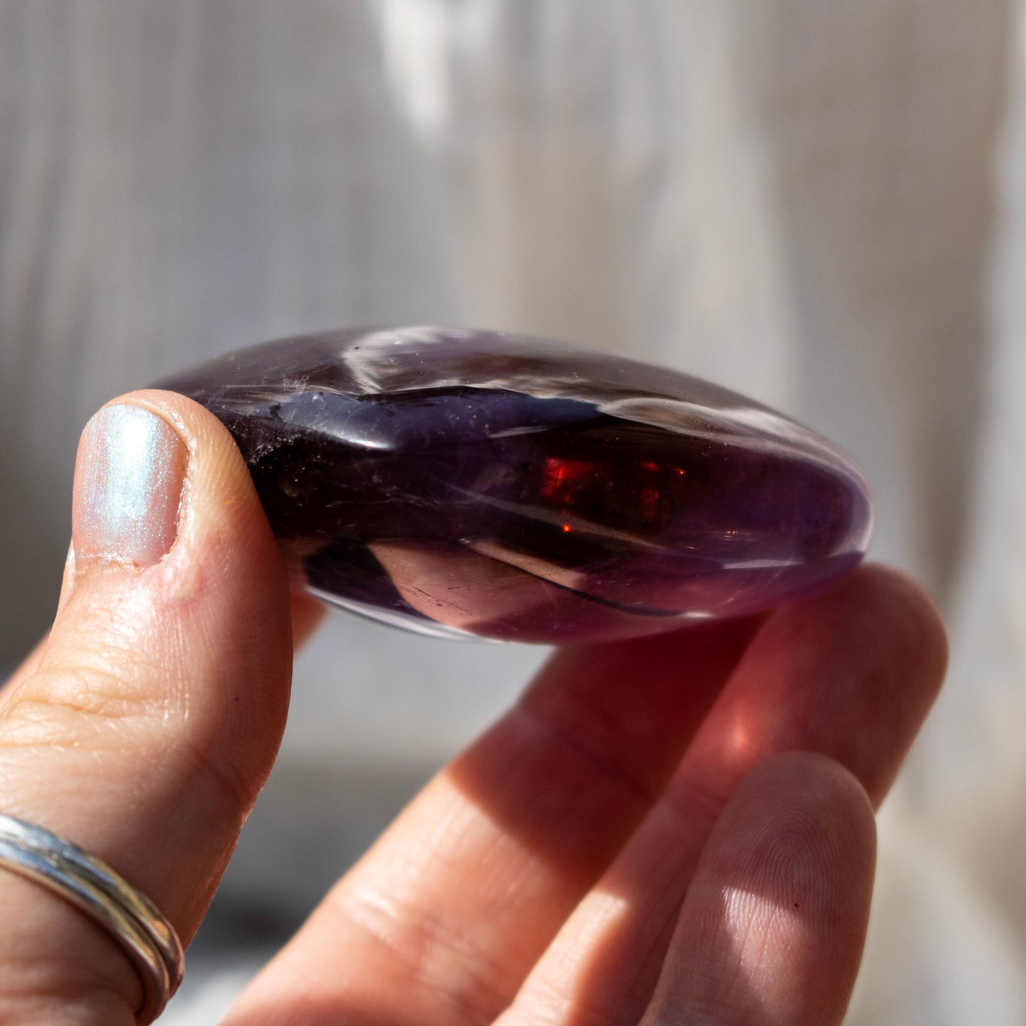 Ametrine Crystal Heart