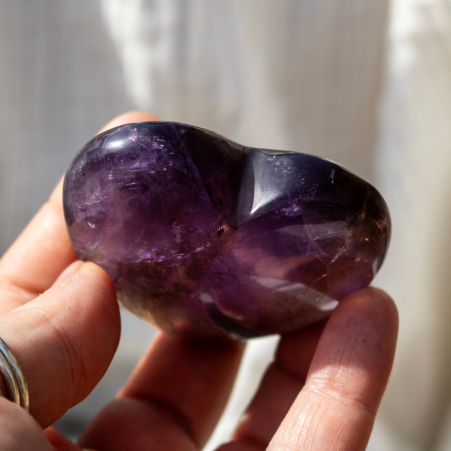Ametrine Crystal Heart