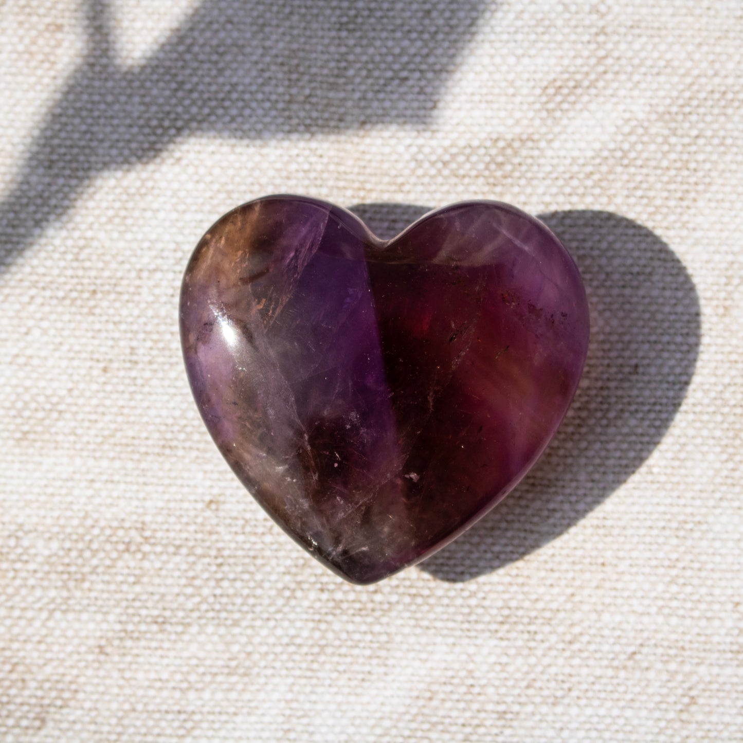 Ametrine Crystal Heart