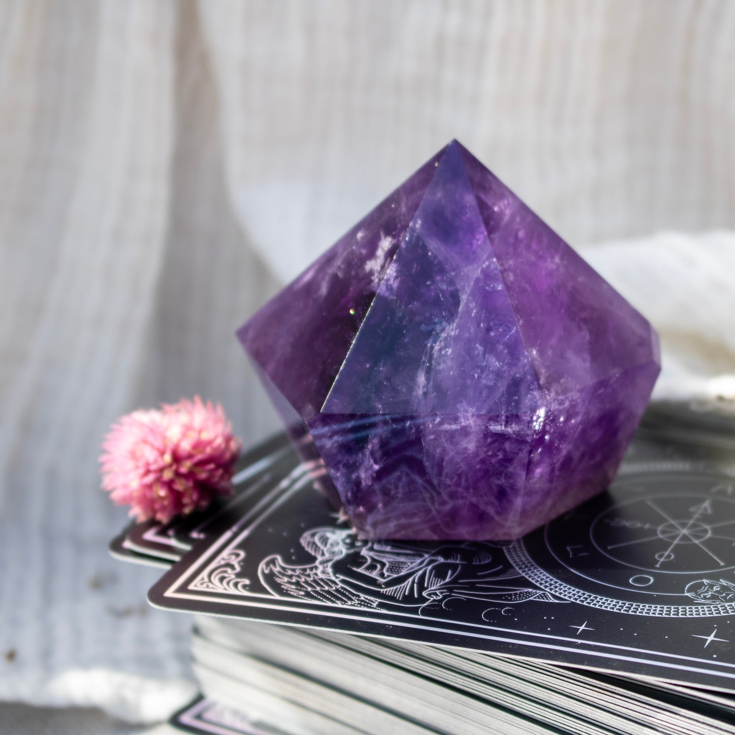 Dark Purple Amethyst Crystal Tower