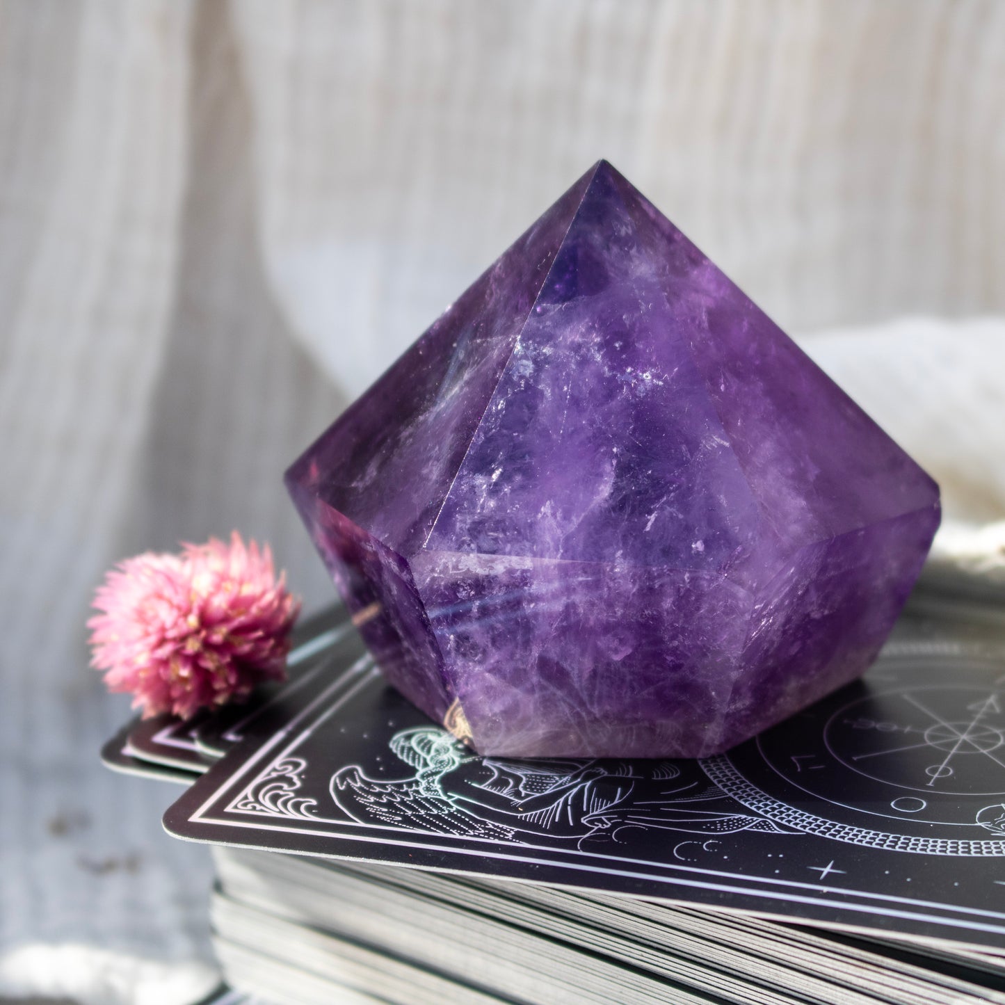 Dark Purple Amethyst Crystal Tower