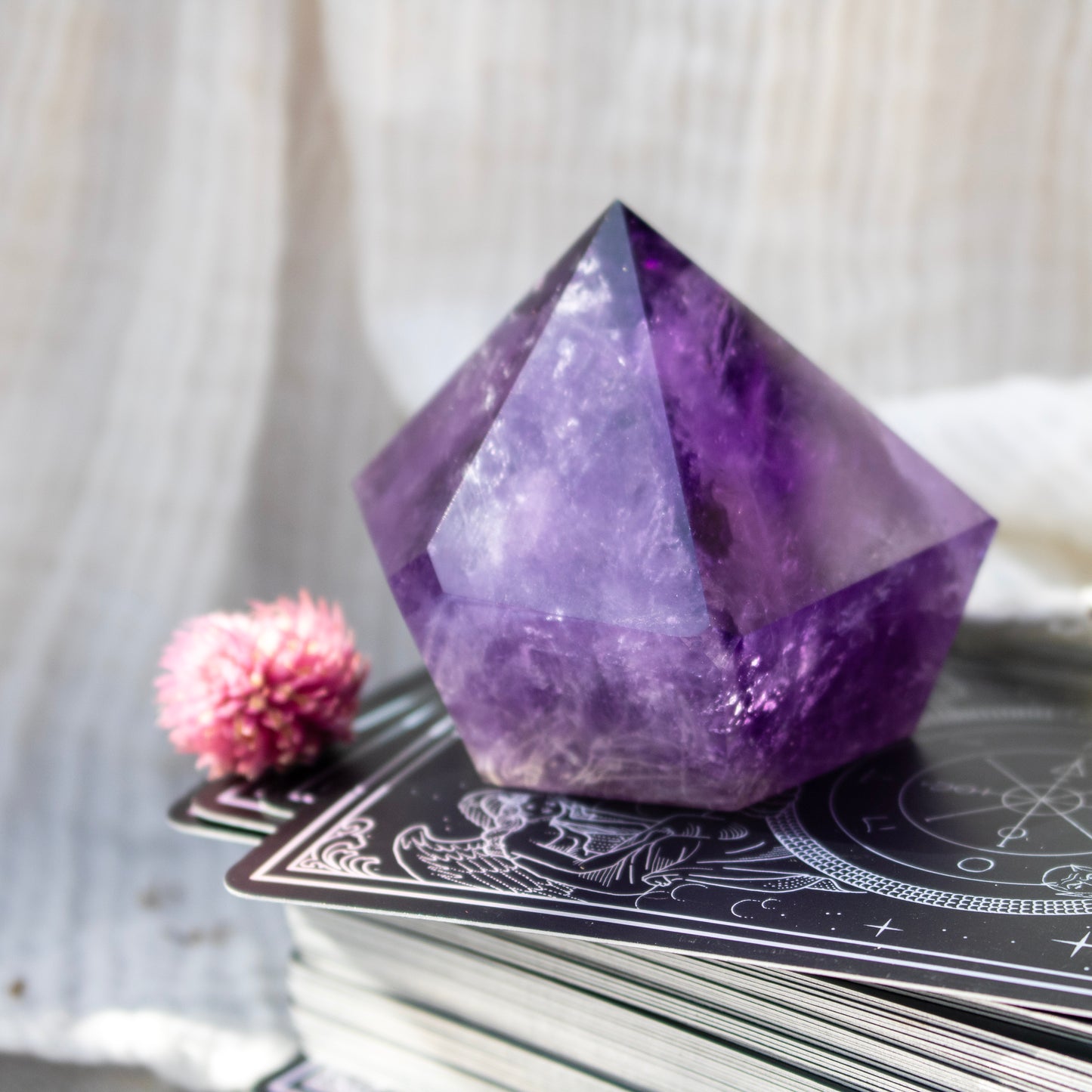 Dark Purple Amethyst Crystal Tower
