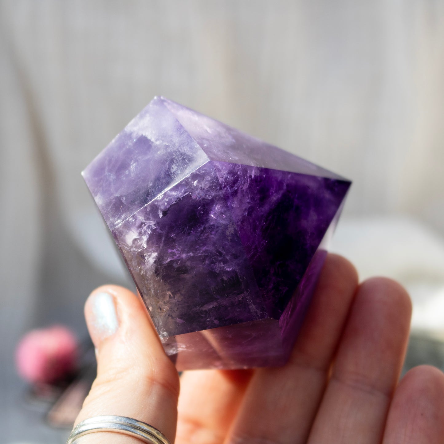 Dark Purple Amethyst Crystal Tower