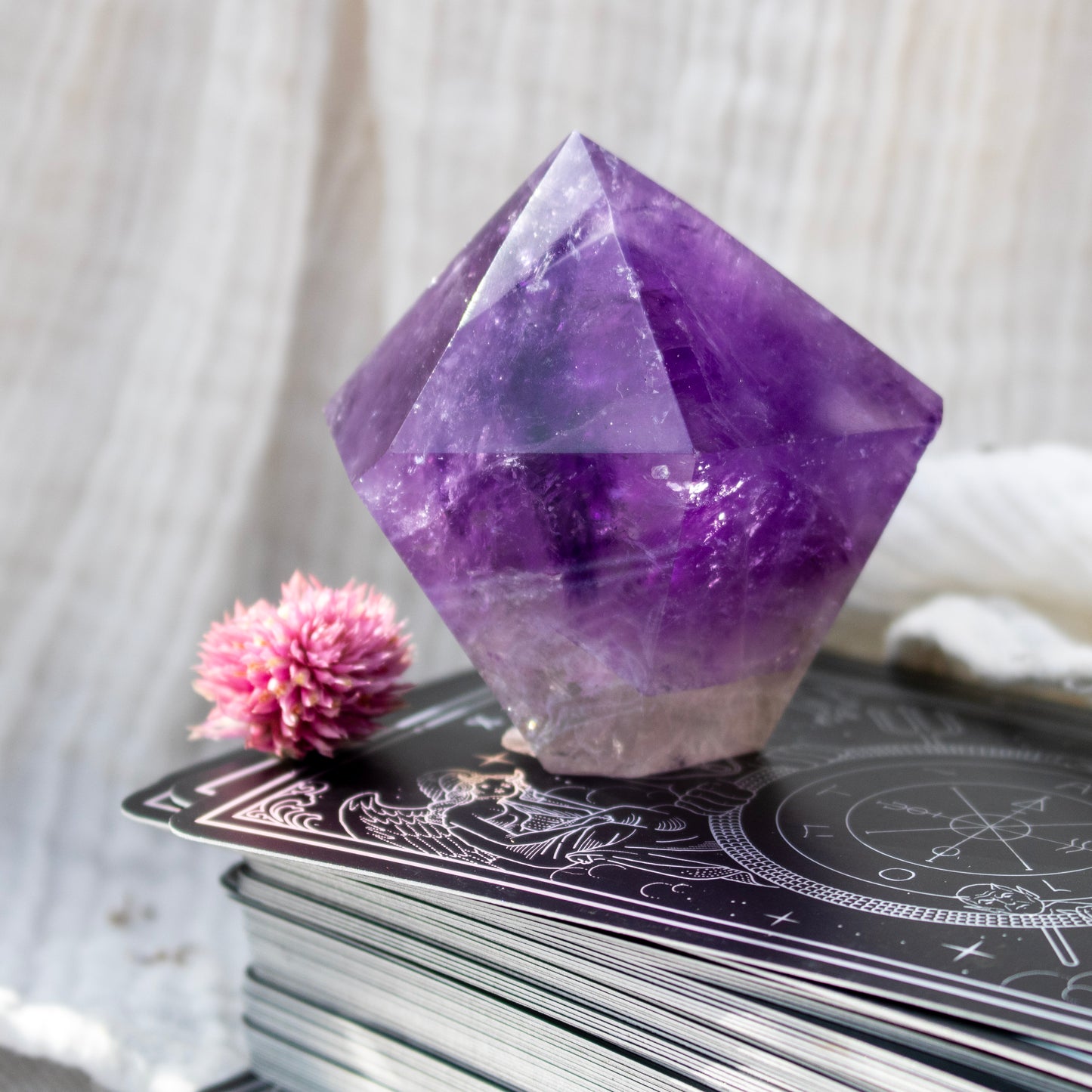 Dark Purple Amethyst Crystal Tower