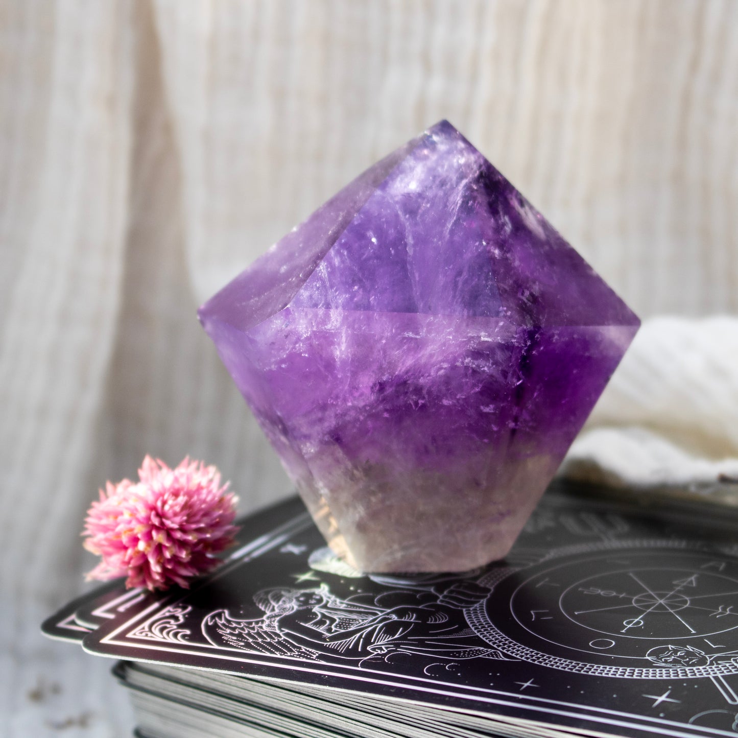 Dark Purple Amethyst Crystal Tower