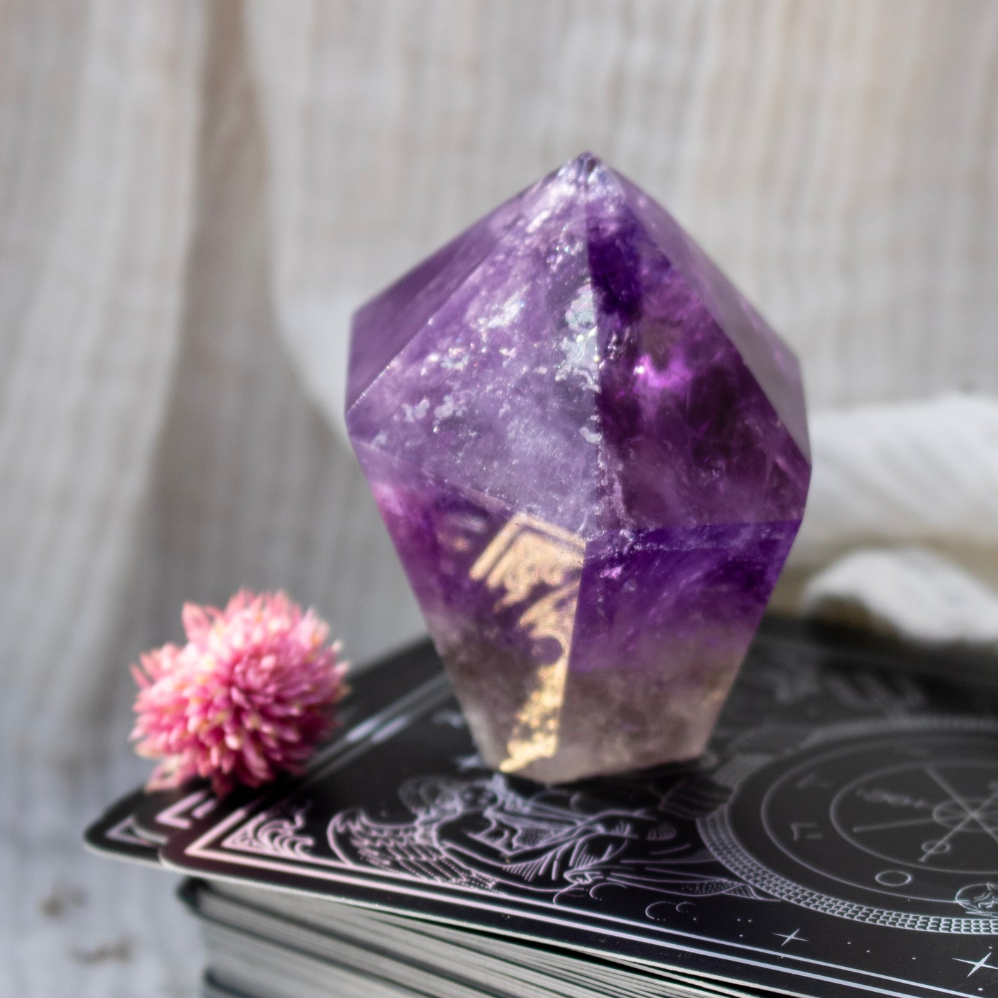 Dark Purple Amethyst Crystal Tower