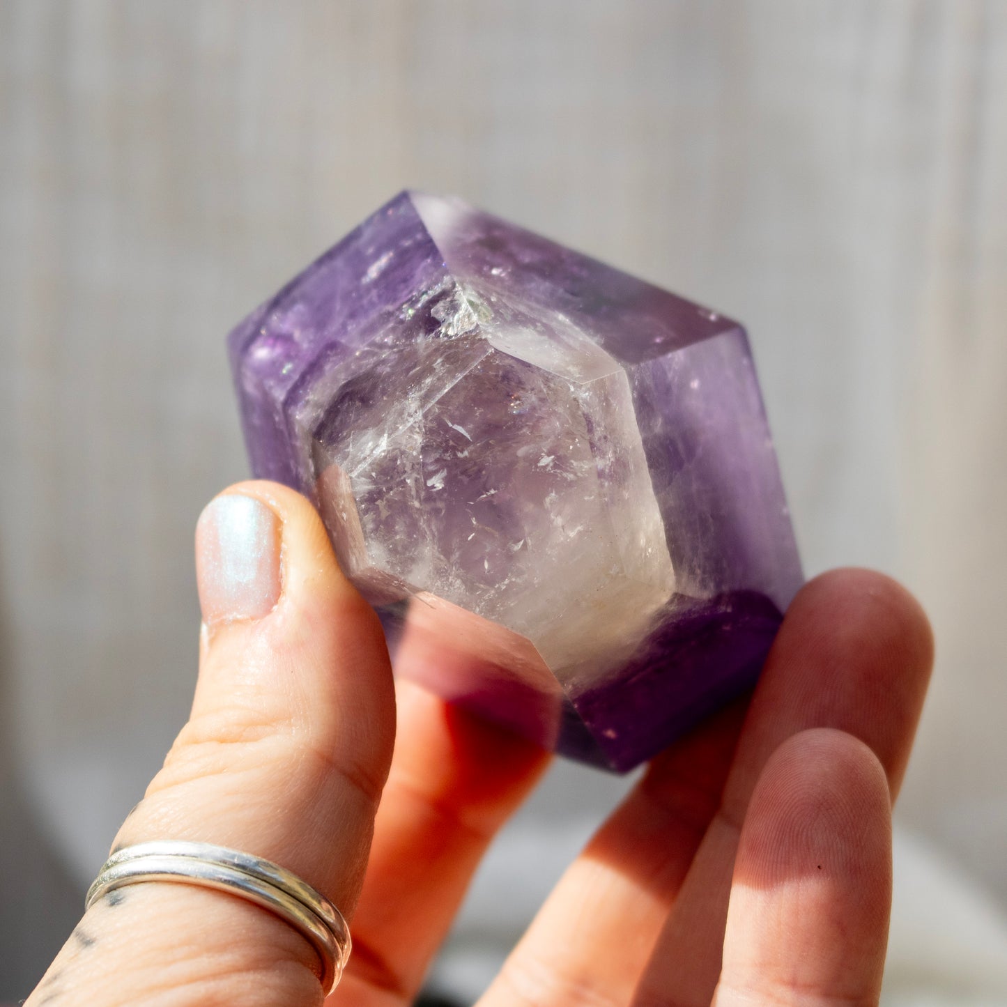 Dark Purple Amethyst Crystal Tower