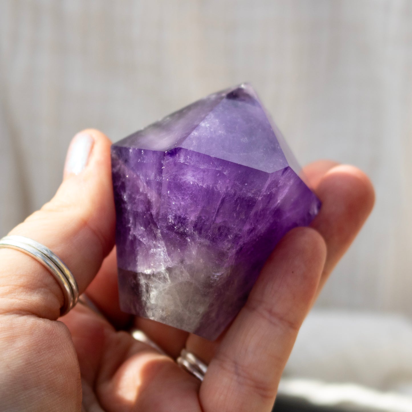Dark Purple Amethyst Crystal Tower