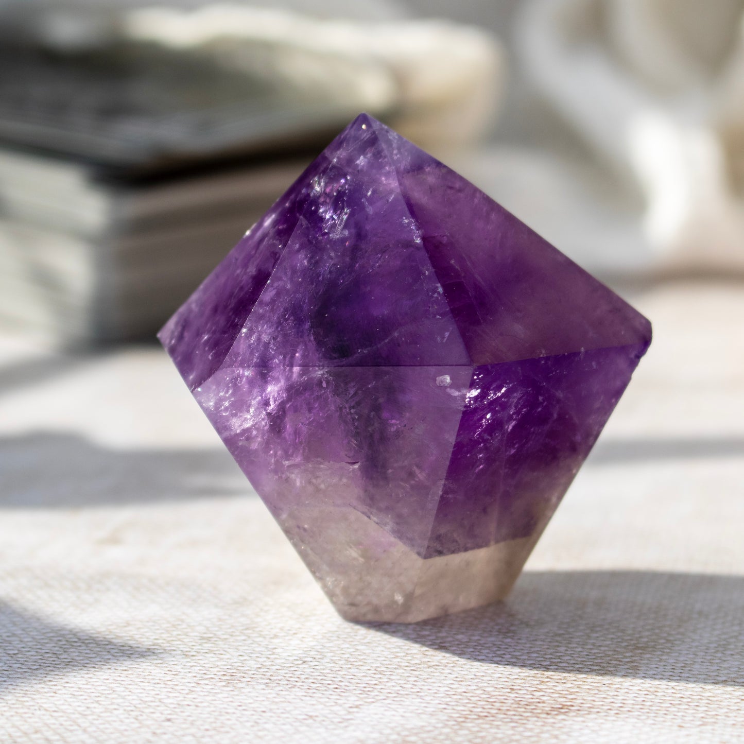 Dark Purple Amethyst Crystal Tower