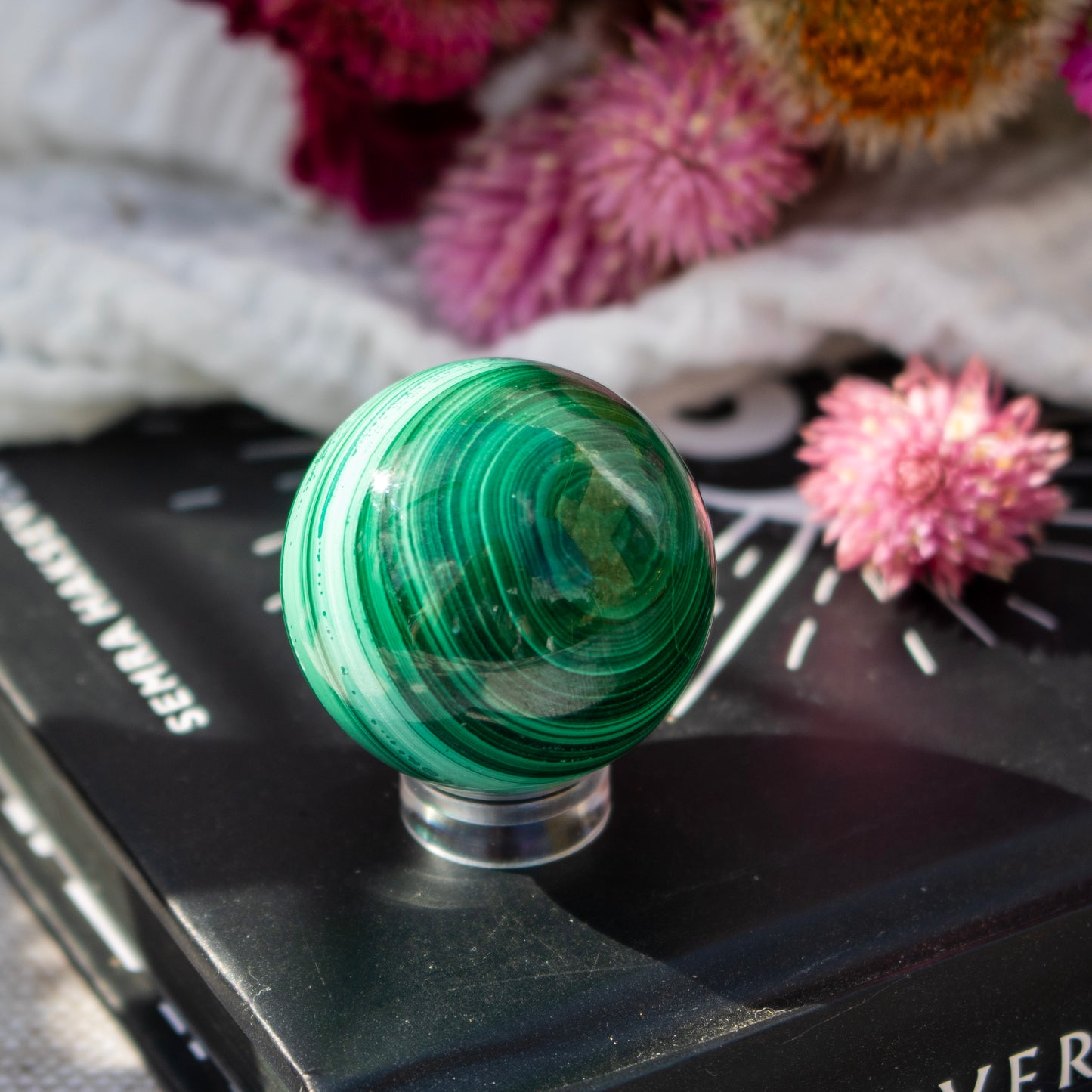 Malachite Crystal Sphere