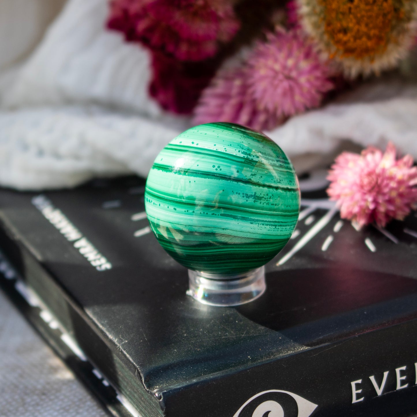 Malachite Crystal Sphere