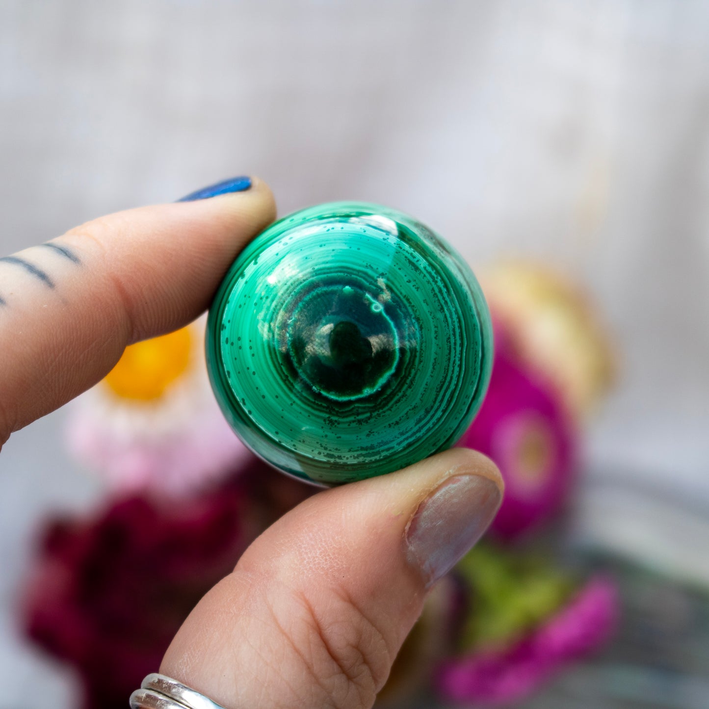 Malachite Crystal Sphere