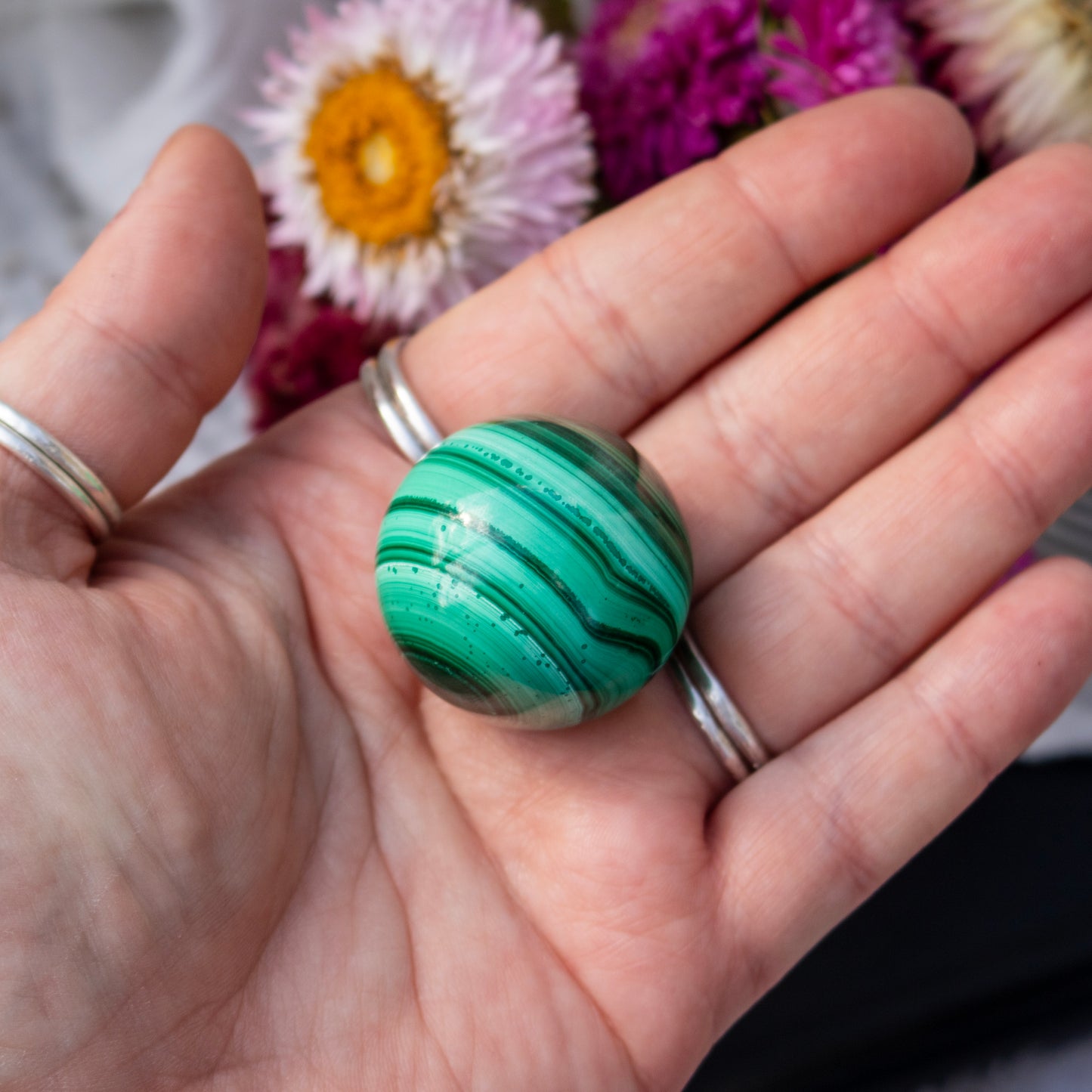 Malachite Crystal Sphere