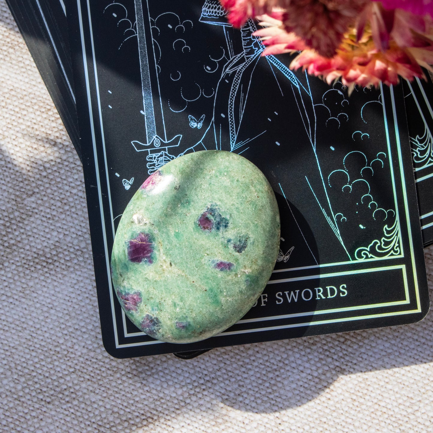 Ruby in Fuchsite Palmstone