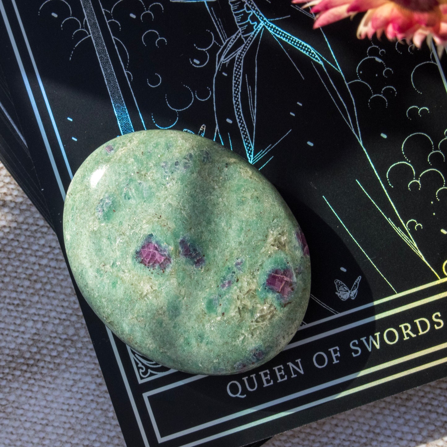 Ruby in Fuchsite Palmstone