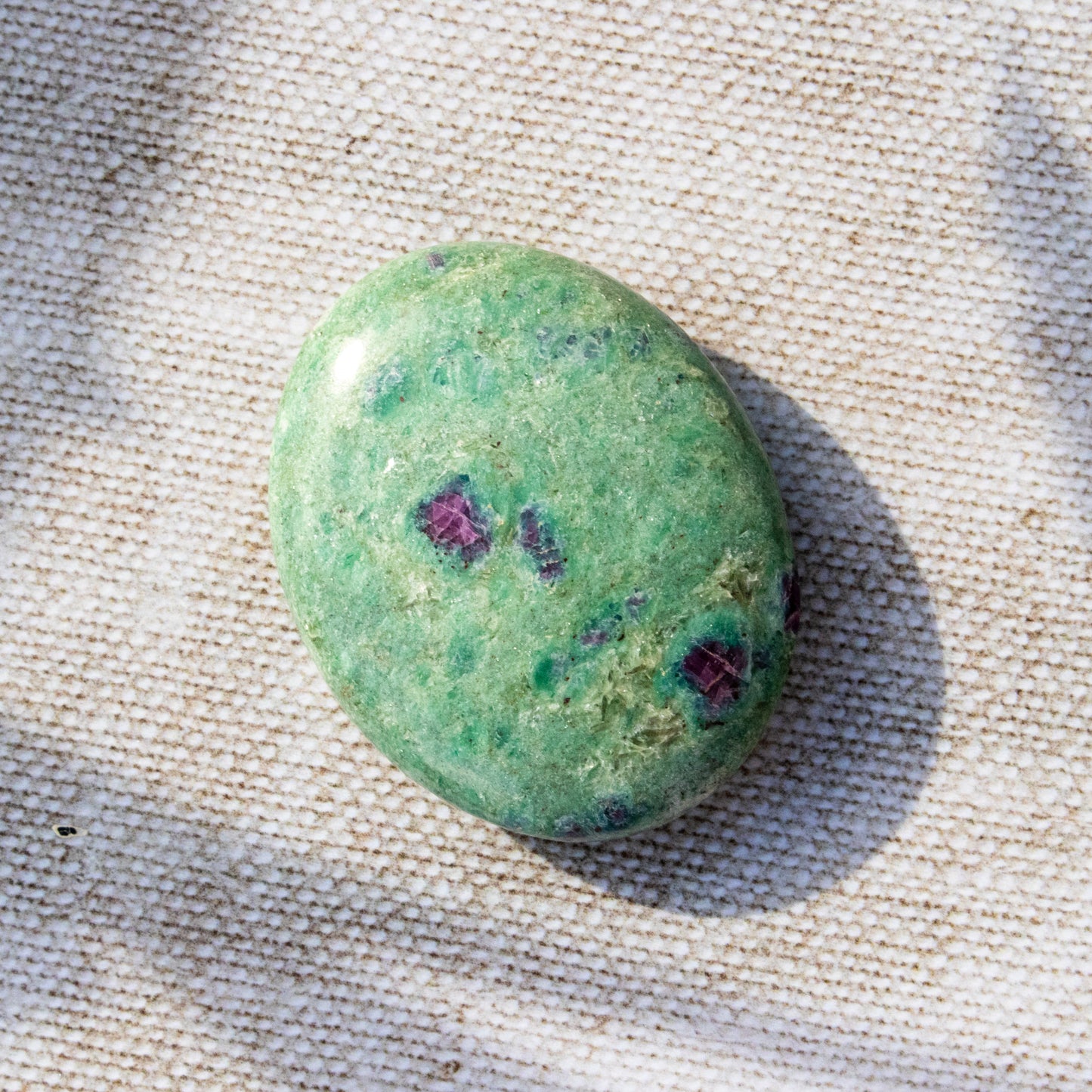 Ruby in Fuchsite Palmstone