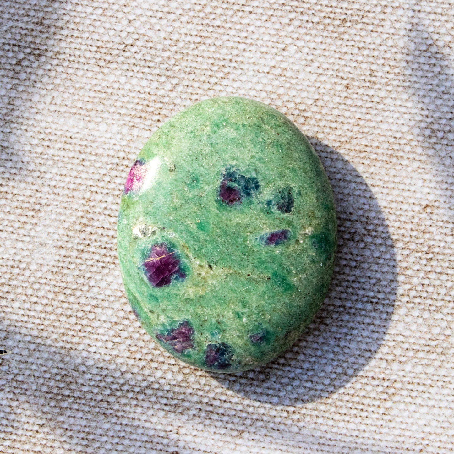 Ruby in Fuchsite Palmstone