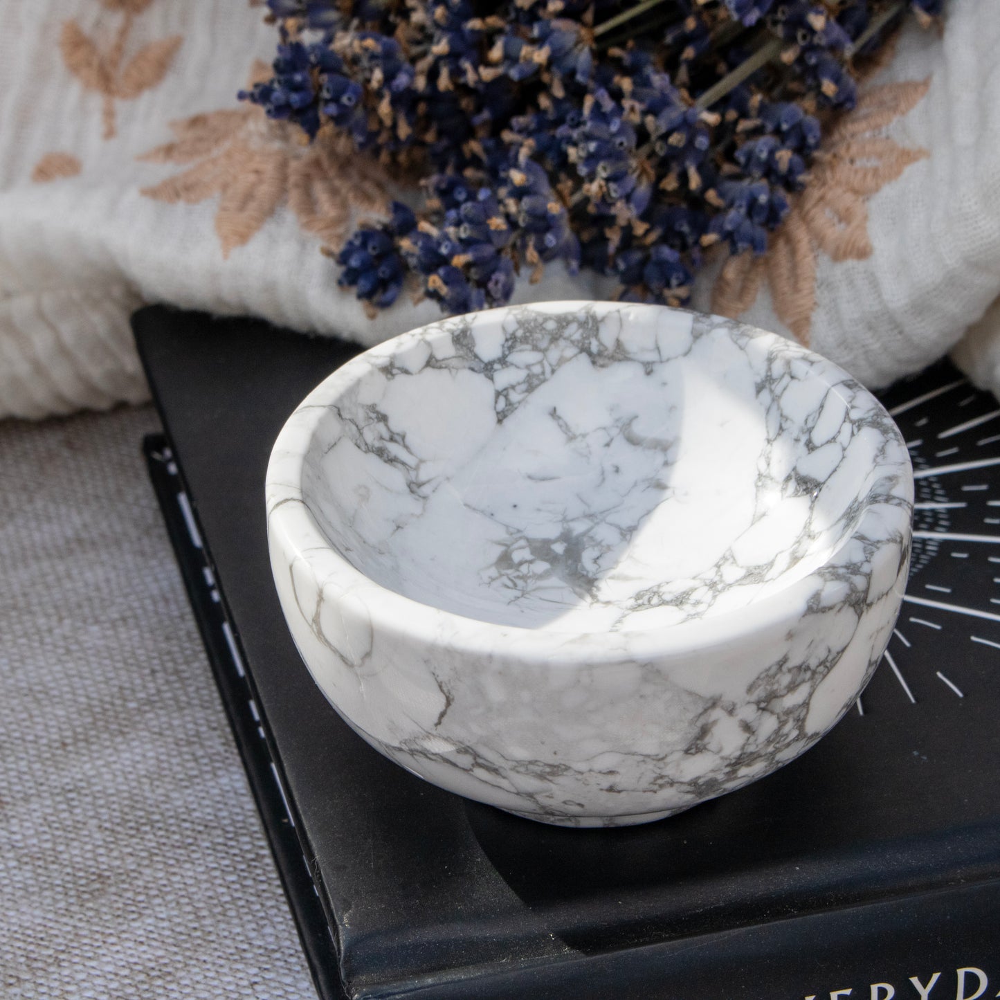 White Howlite Crystal Bowl