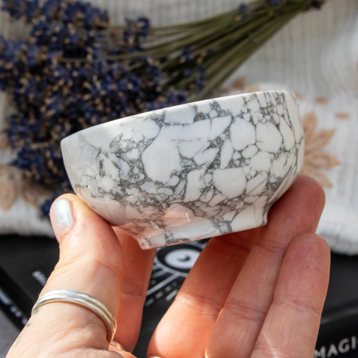 White Howlite Crystal Bowl