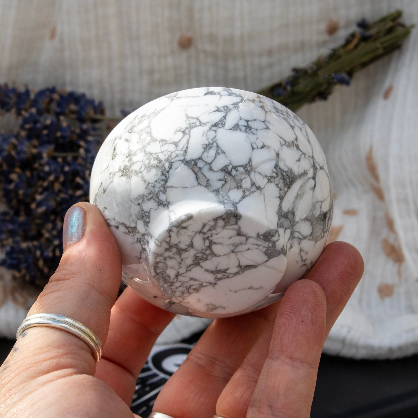 White Howlite Crystal Bowl
