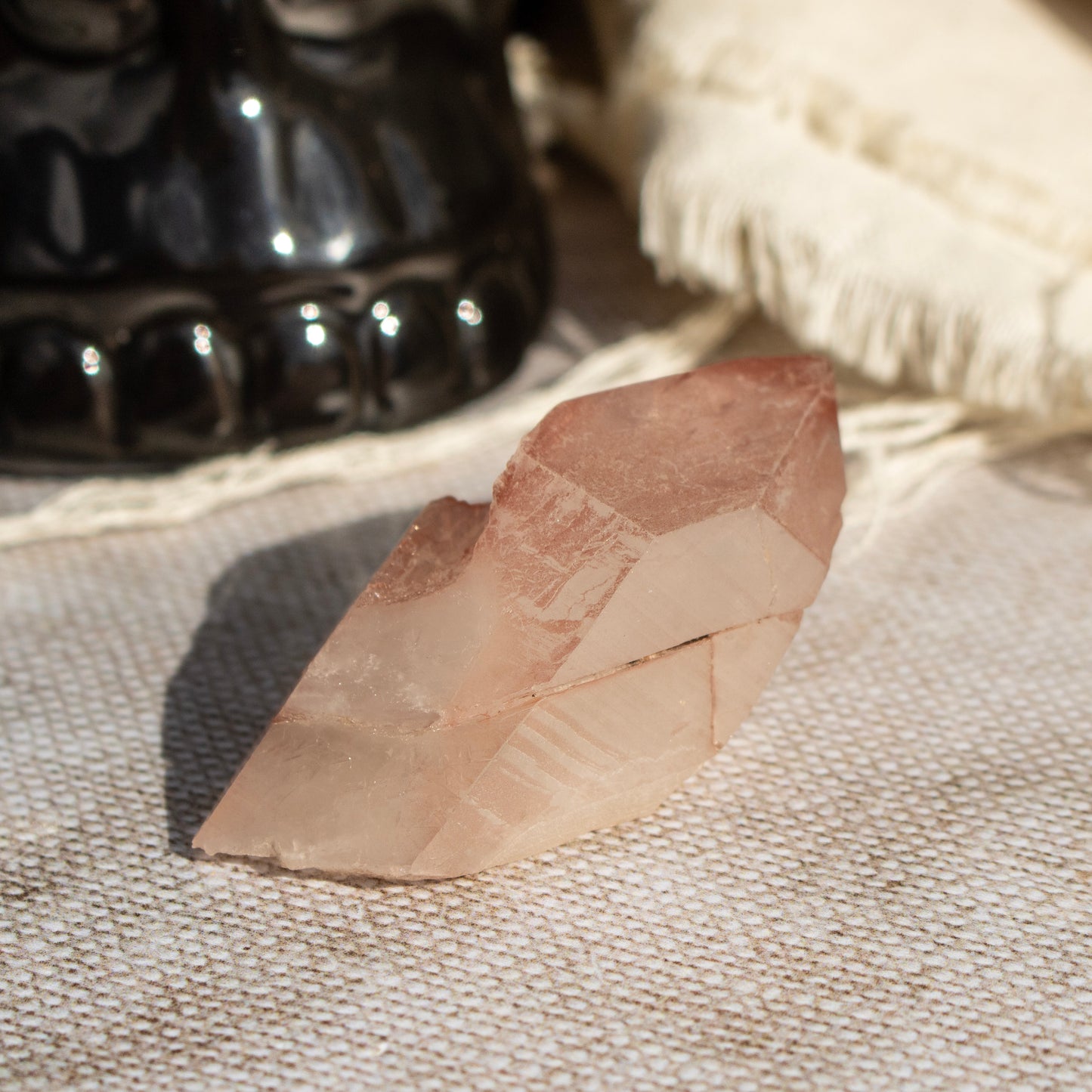 Pink Lemurian Quartz Point