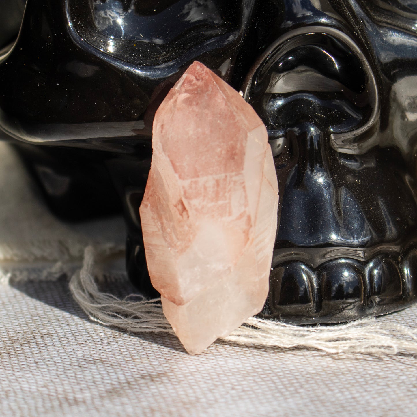 Pink Lemurian Quartz Point