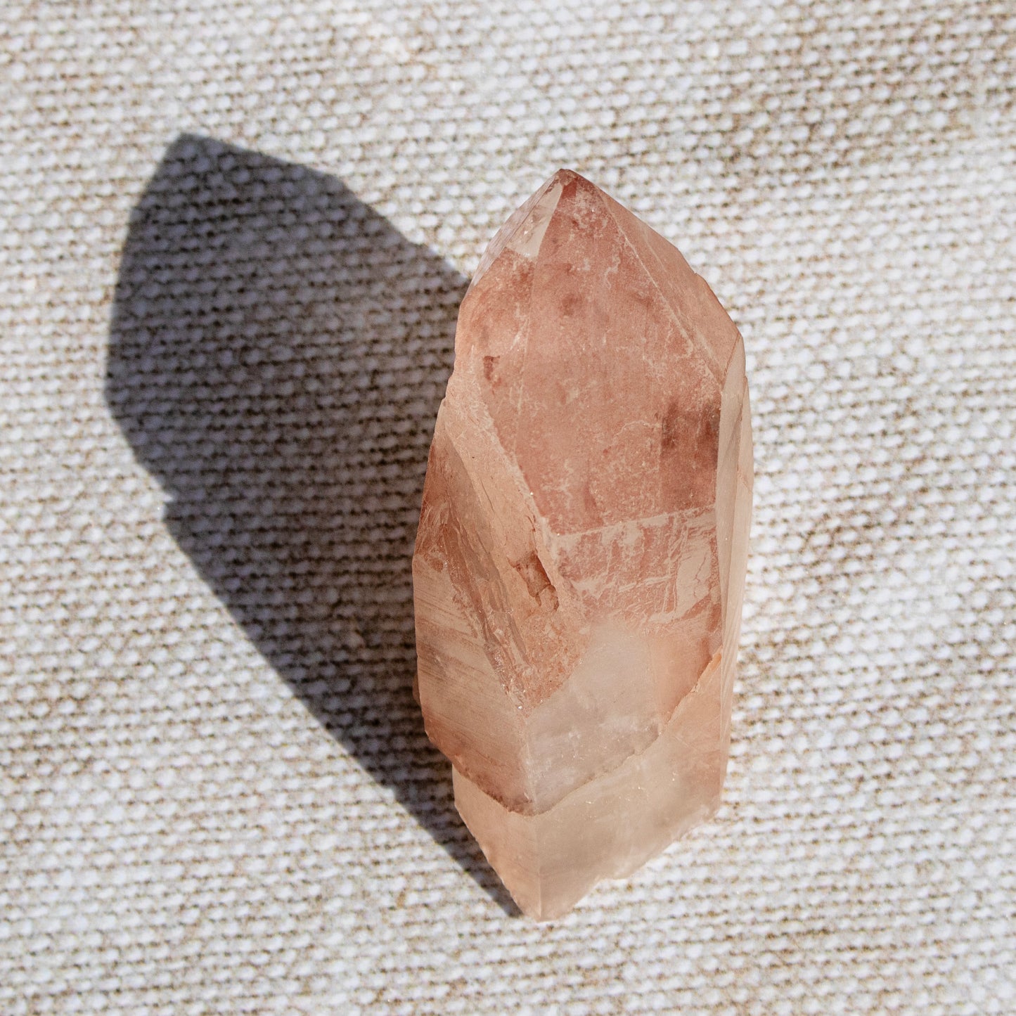 Pink Lemurian Quartz Point