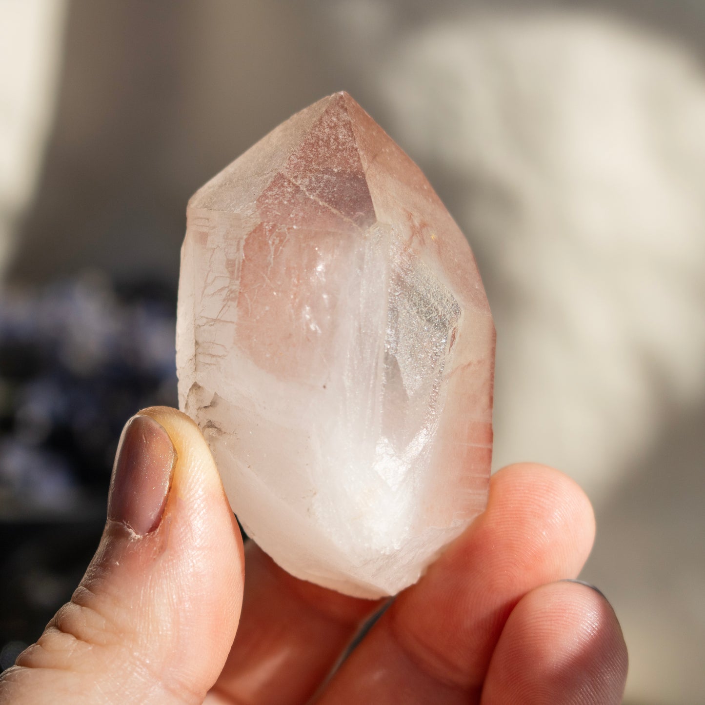 Pink Lemurian Quartz Point