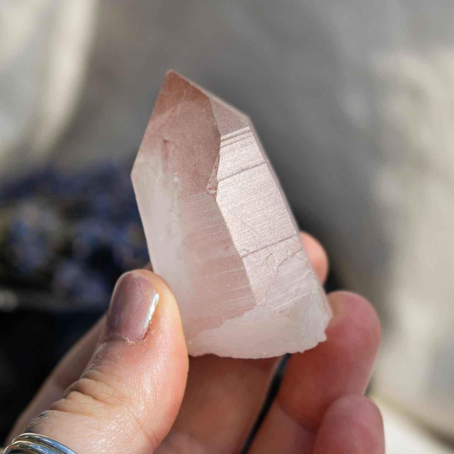 Pink Lemurian Quartz Point