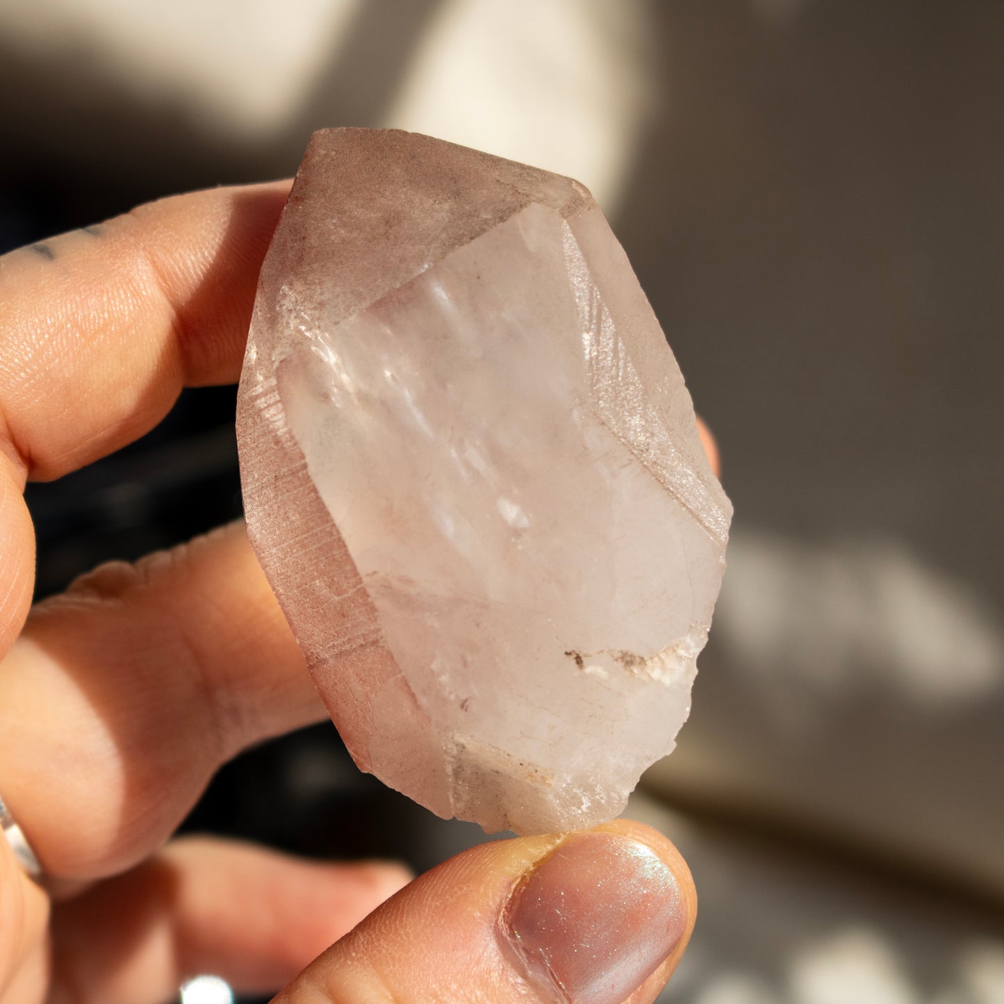Pink Lemurian Quartz Point