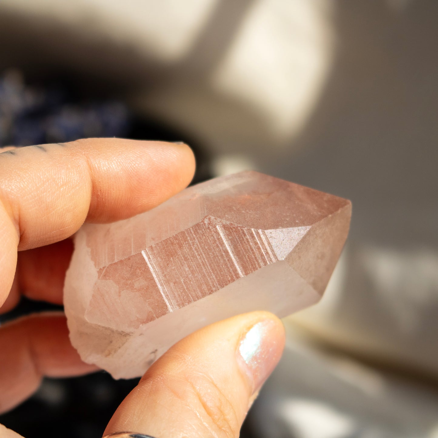 Pink Lemurian Quartz Point