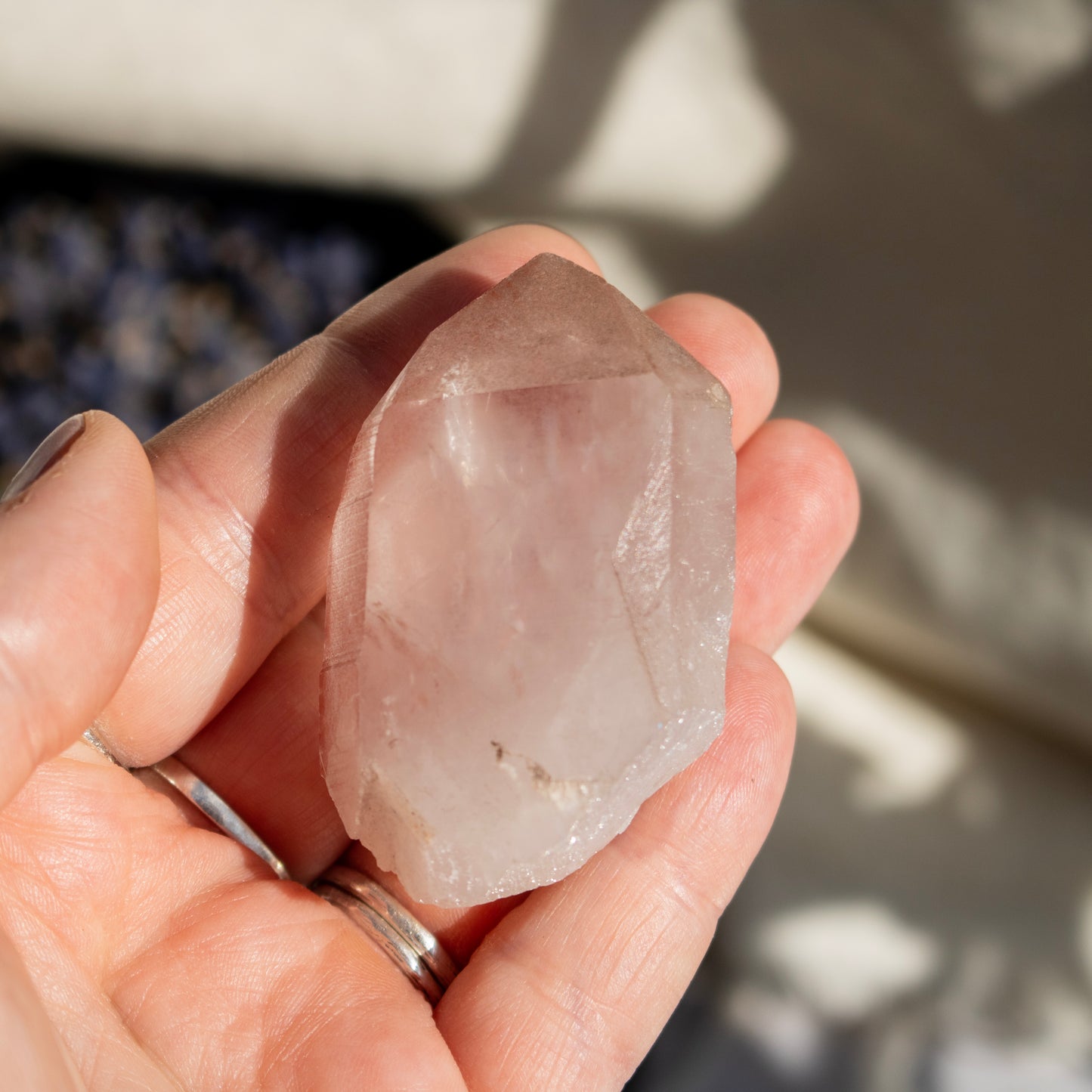 Pink Lemurian Quartz Point