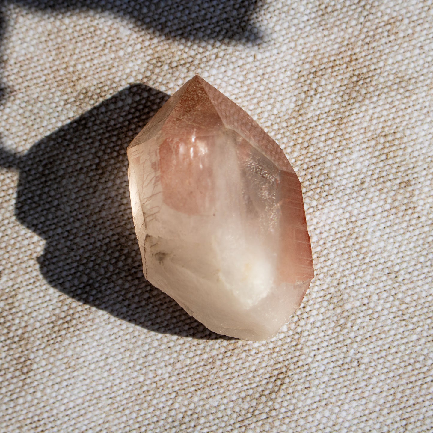 Pink Lemurian Quartz Point