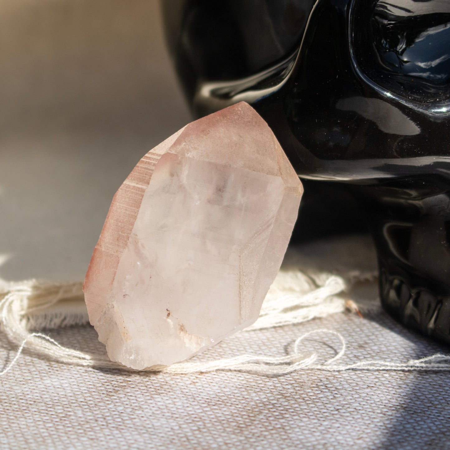 Pink Lemurian Quartz Point