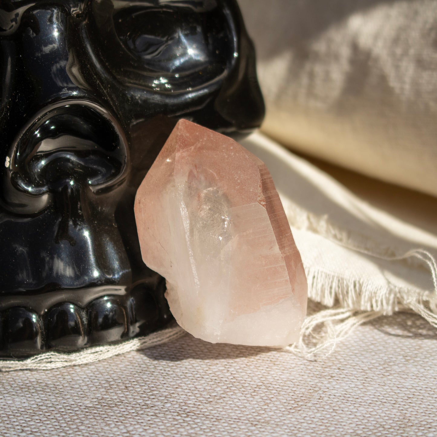Pink Lemurian Quartz Point
