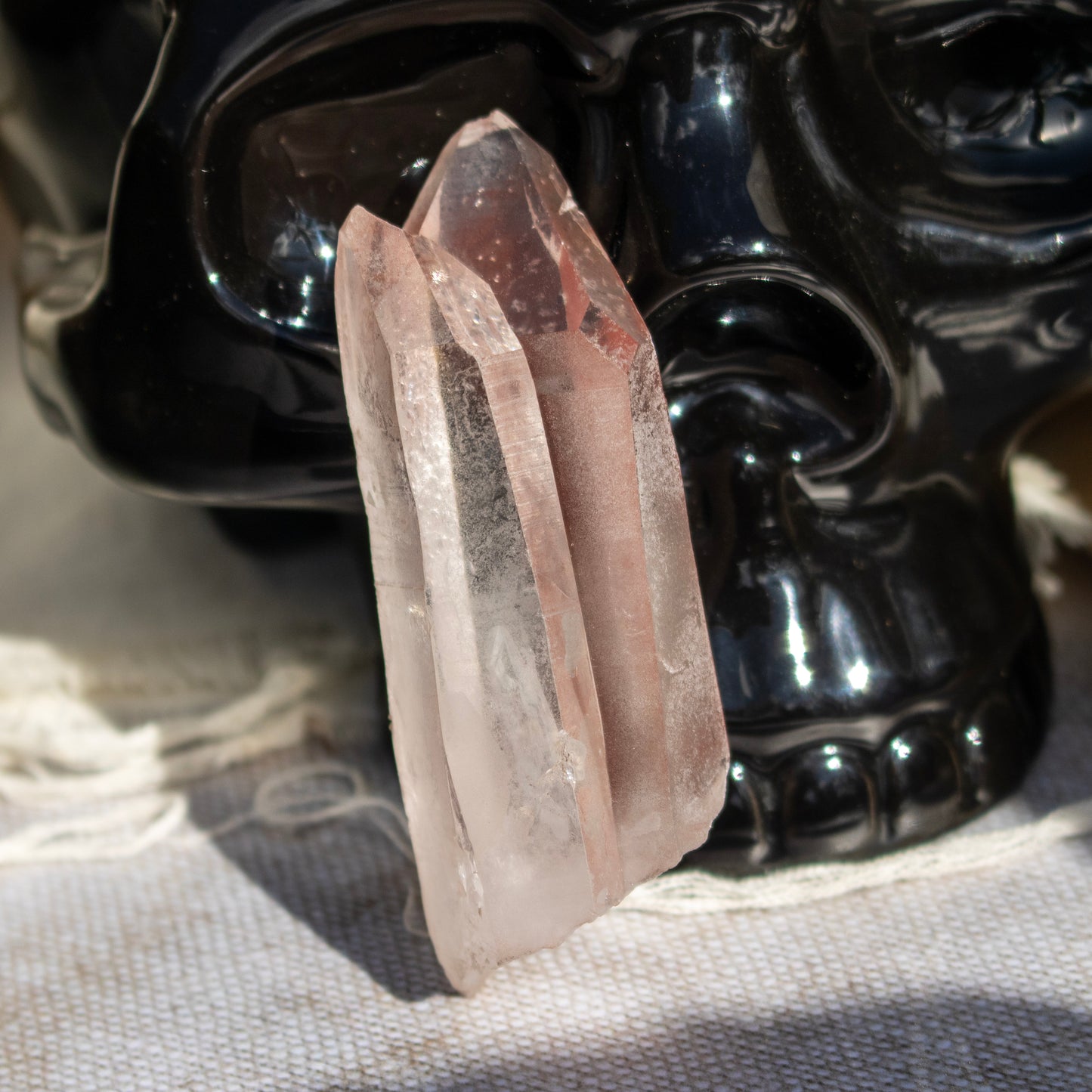 Pink Lemurian Quartz Point