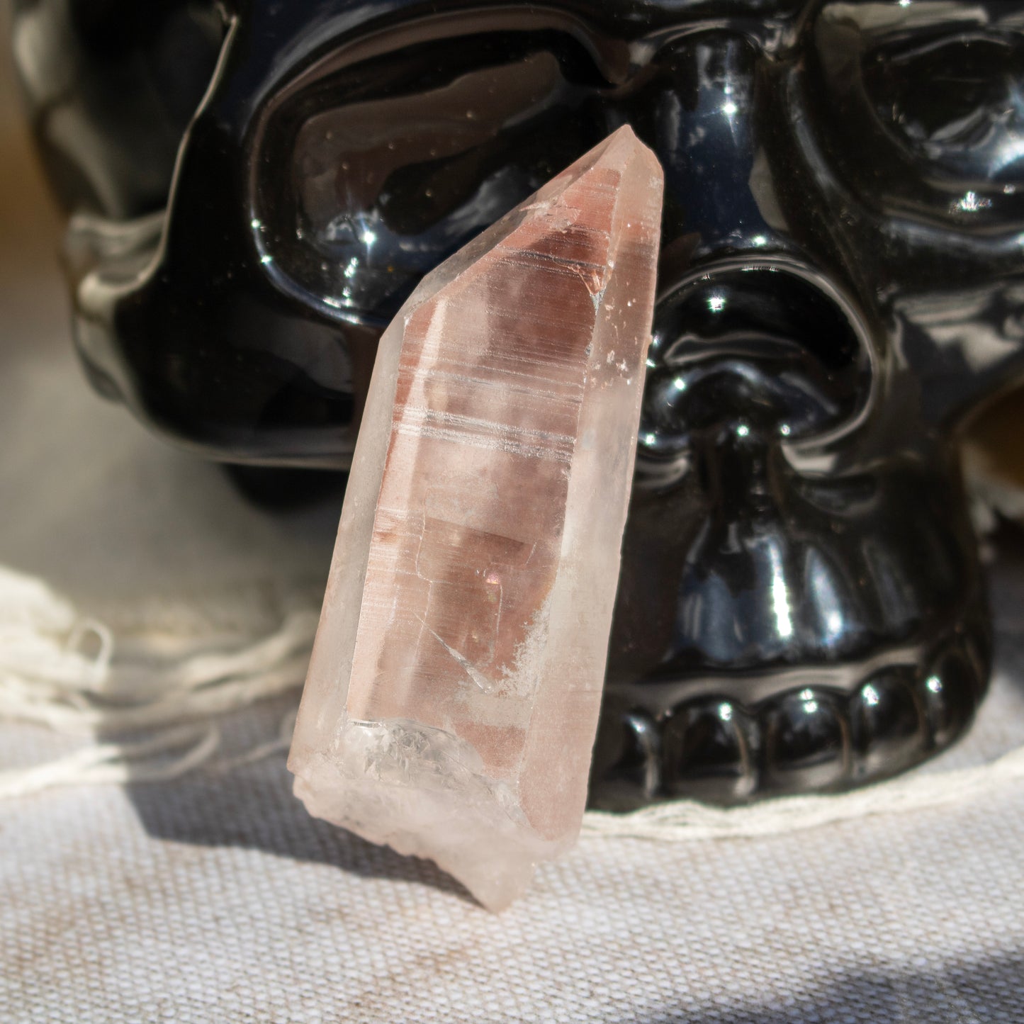 Pink Lemurian Quartz Point