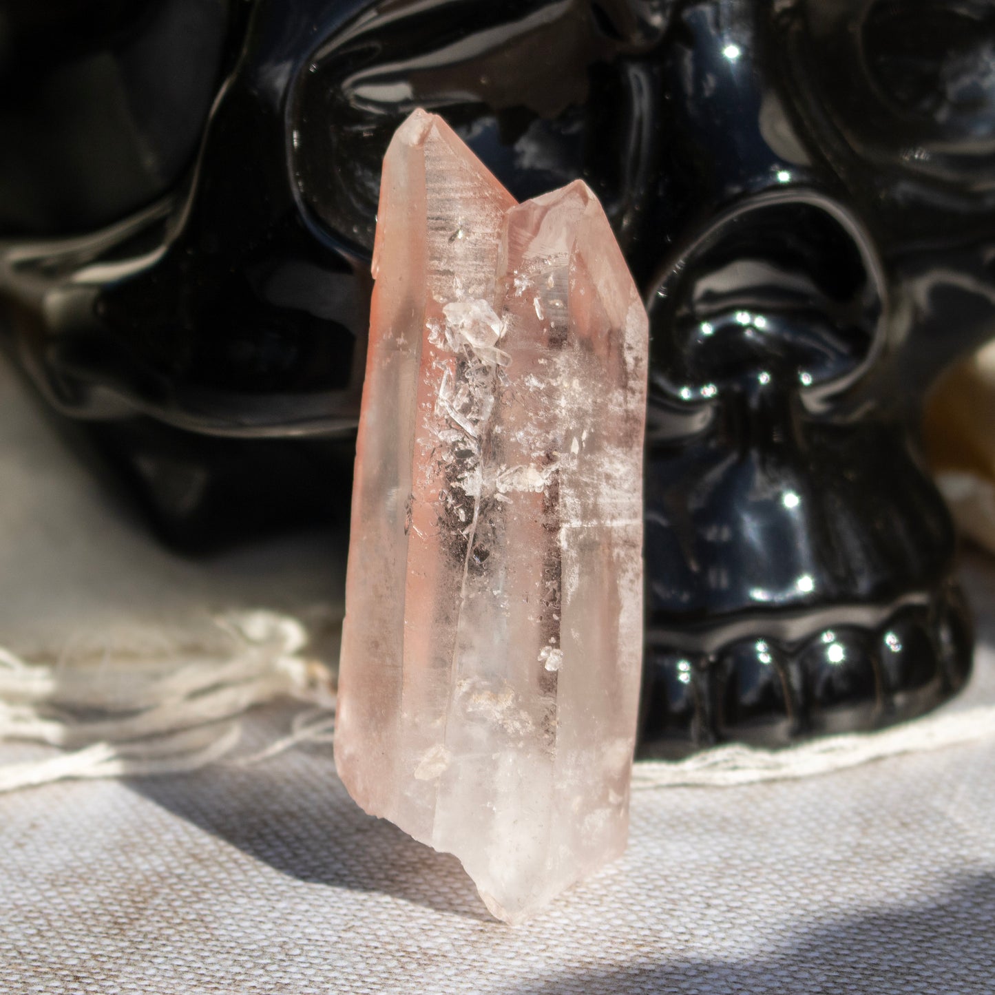 Pink Lemurian Quartz Point