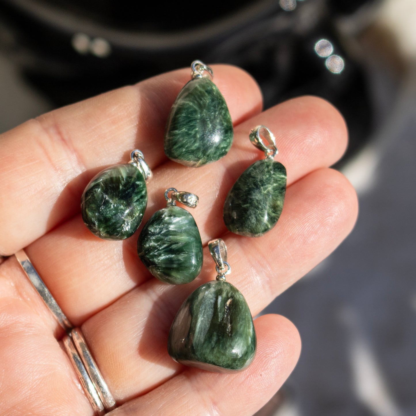 Seraphinite Tumble Necklace Pendant