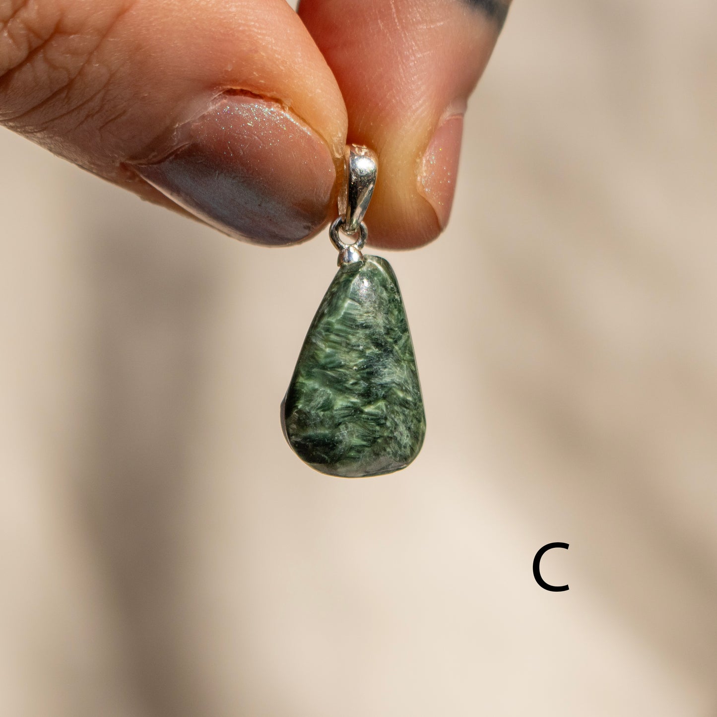 Seraphinite Tumble Necklace Pendant