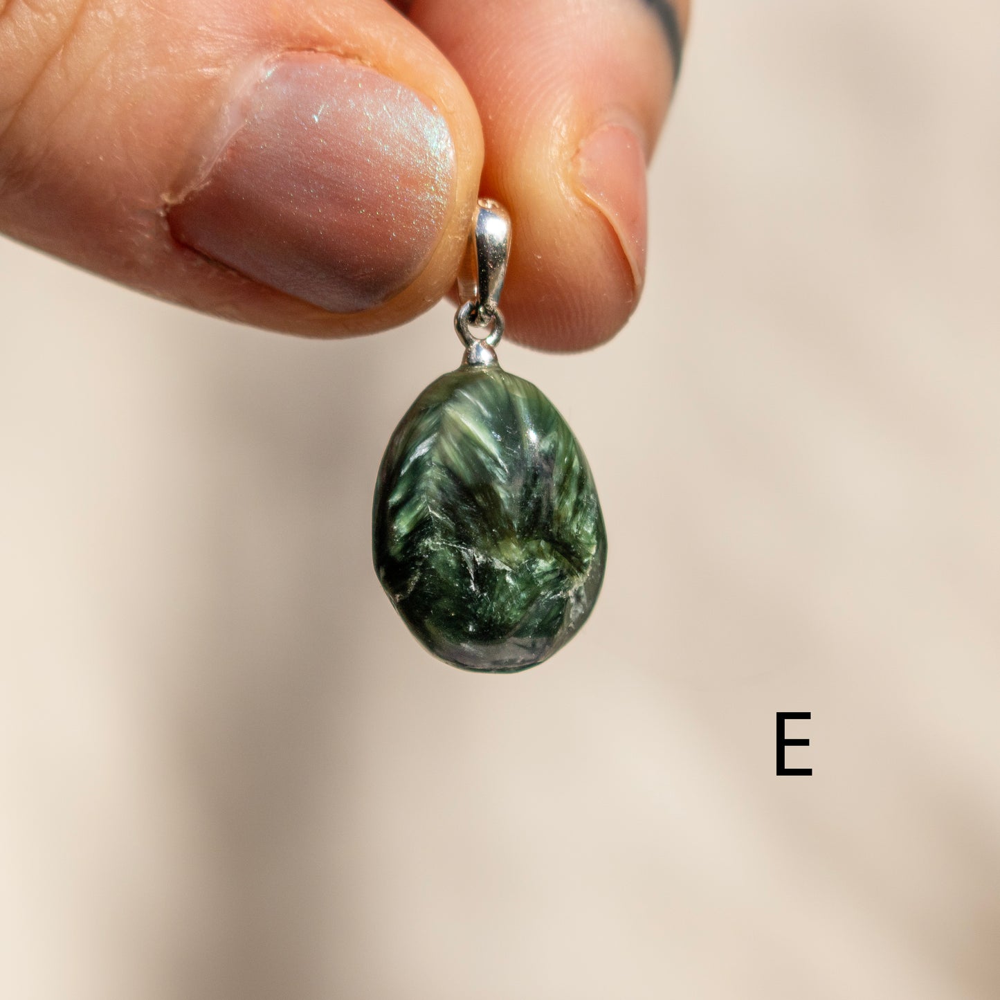 Seraphinite Tumble Necklace Pendant