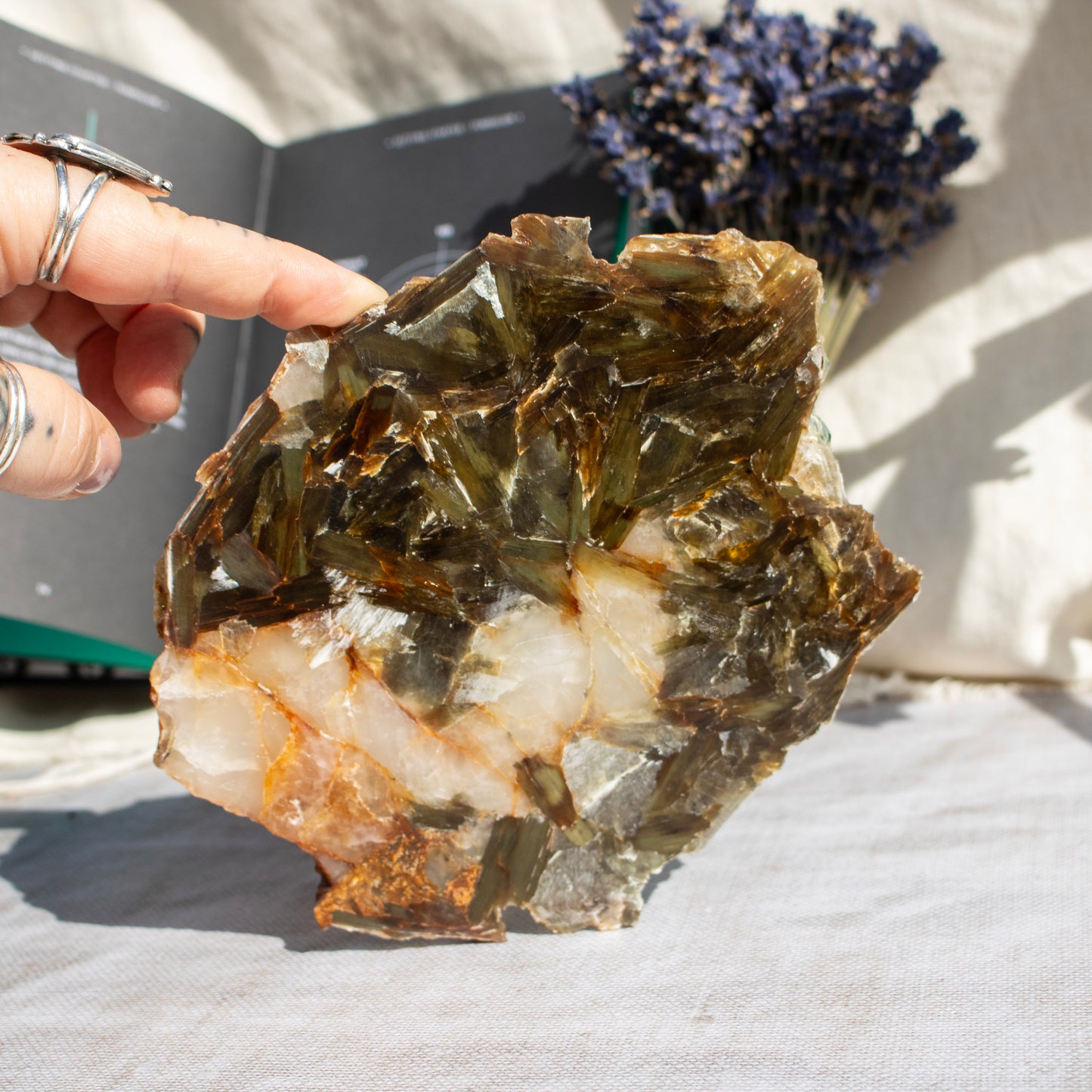 Golden Mica with Quartz Slice